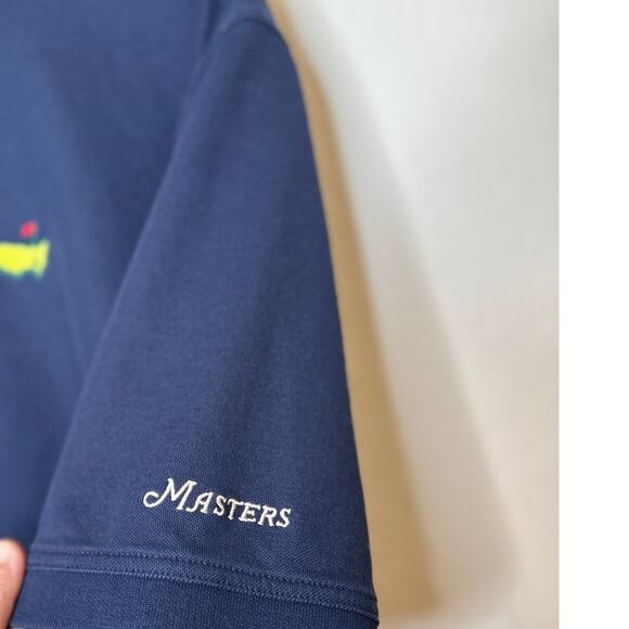 Masters Collection Men's Navy Short-Sleeve Golf Polo Augusta Logo XL Pima Cotton - Picture 4 of 9